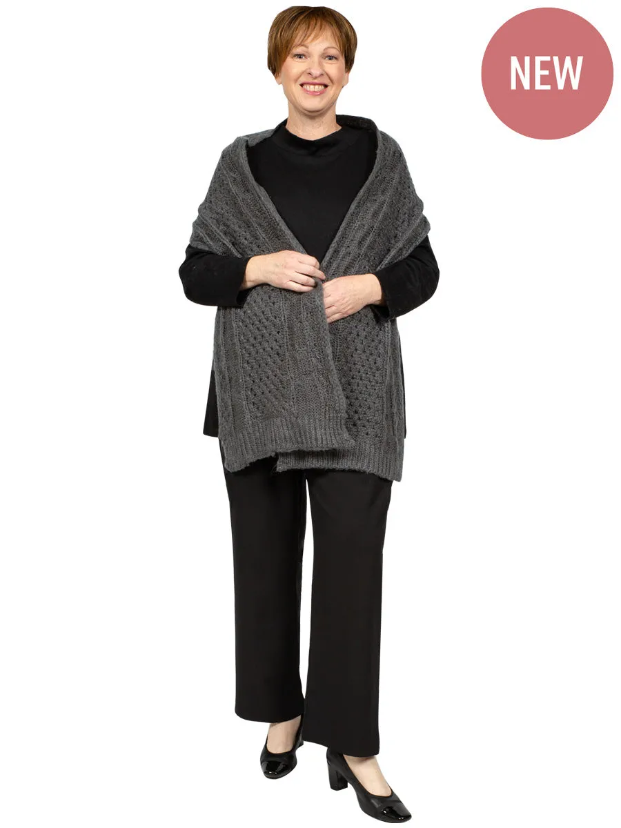 Knitted Scarf - Charcoal