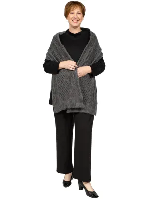 Knitted Scarf - Charcoal