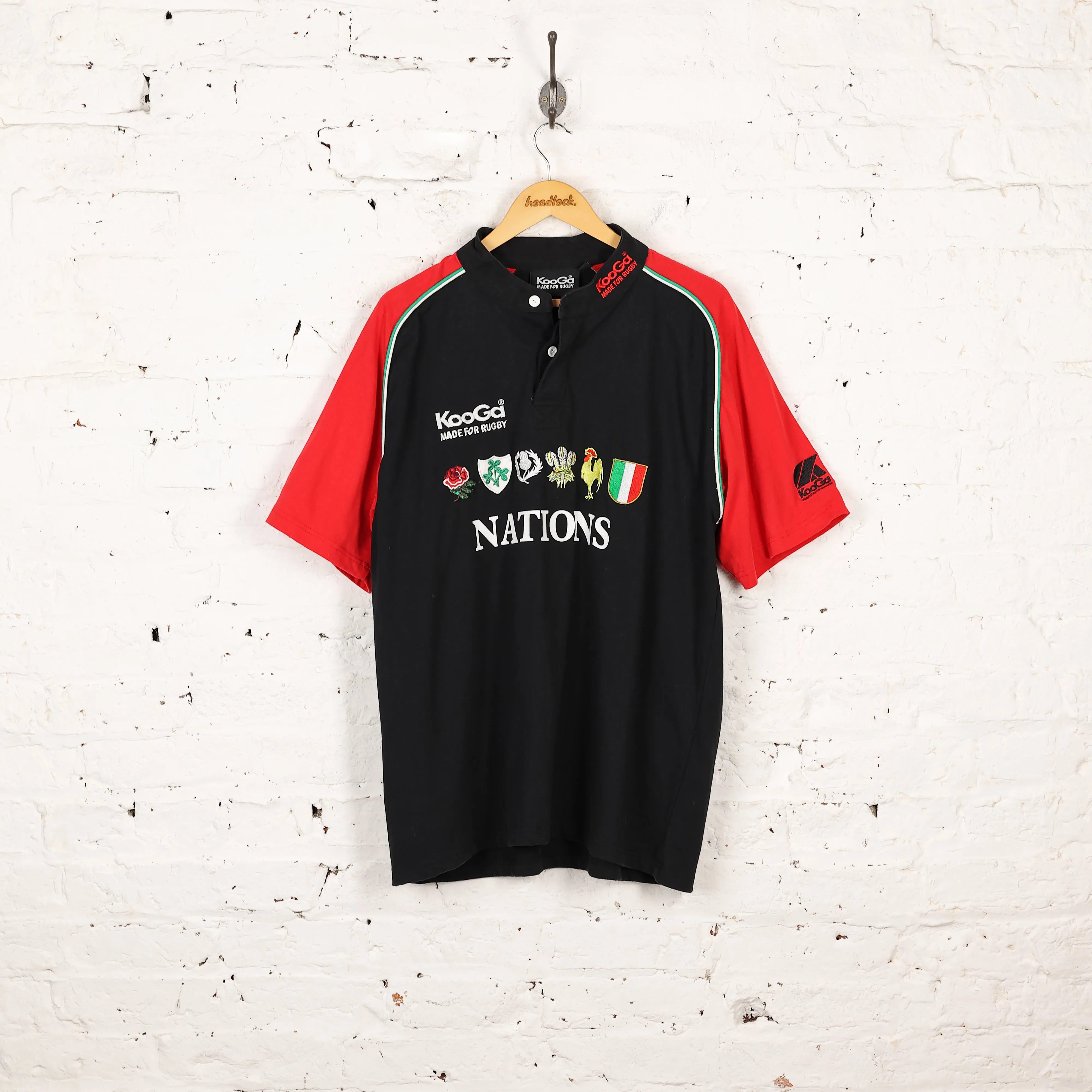 Kooga Six Nations Rugby Shirt - Black - XXL