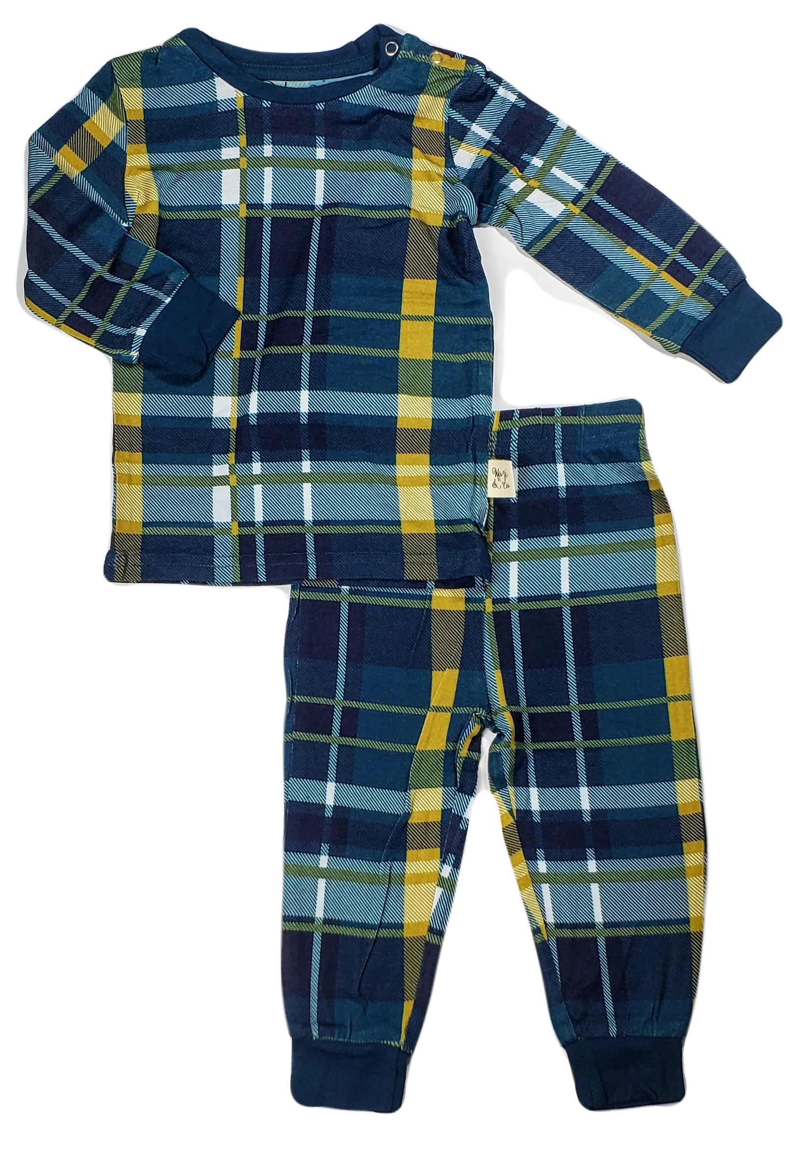 Kozi & Co Hunter & Gold Plaid L/S Pajama Set