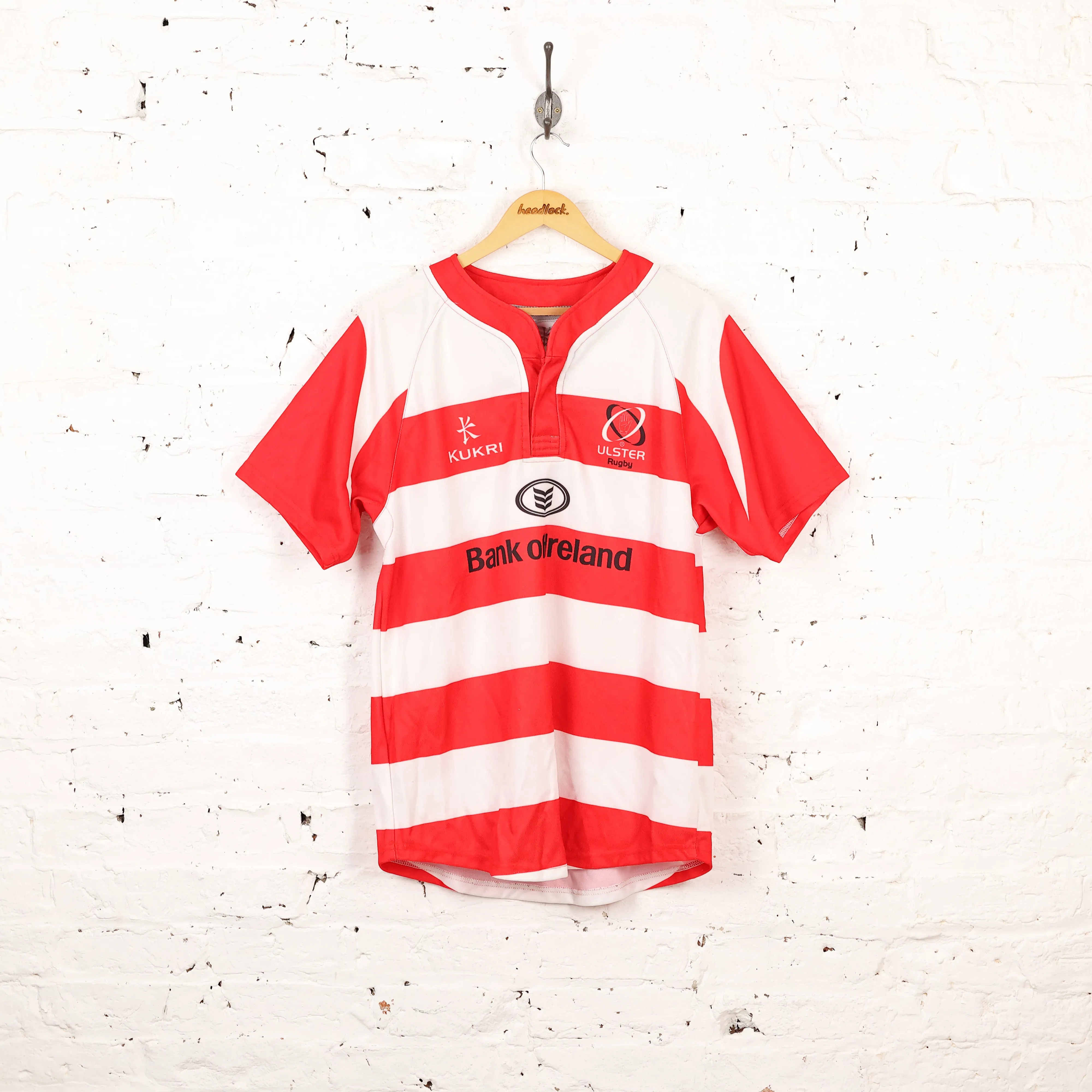 Kukri Ulster Rugby Shirt - Red/White - XL