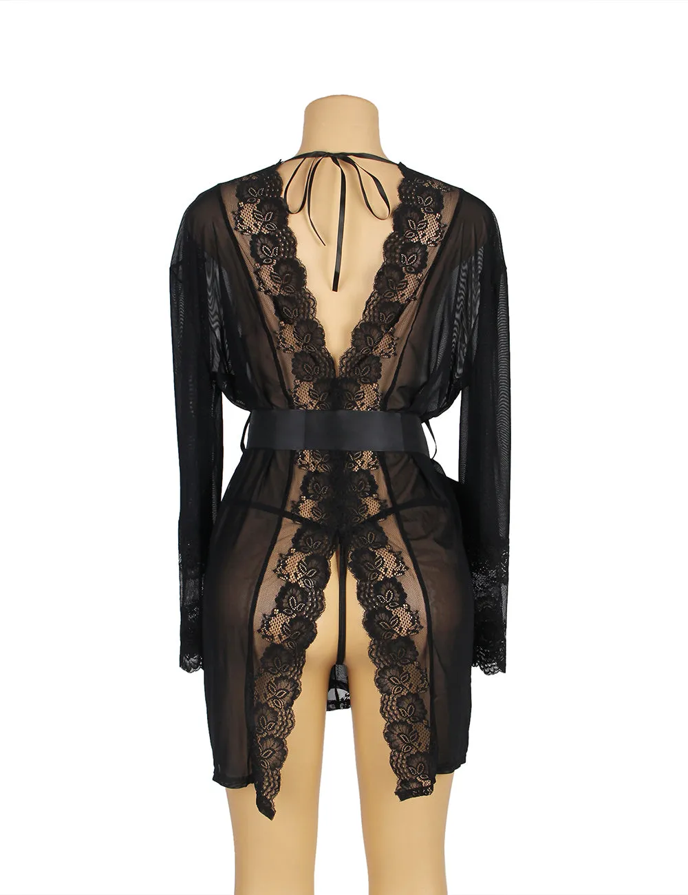 LACE AND MESH ROBE EGYPT WITH G-STRING