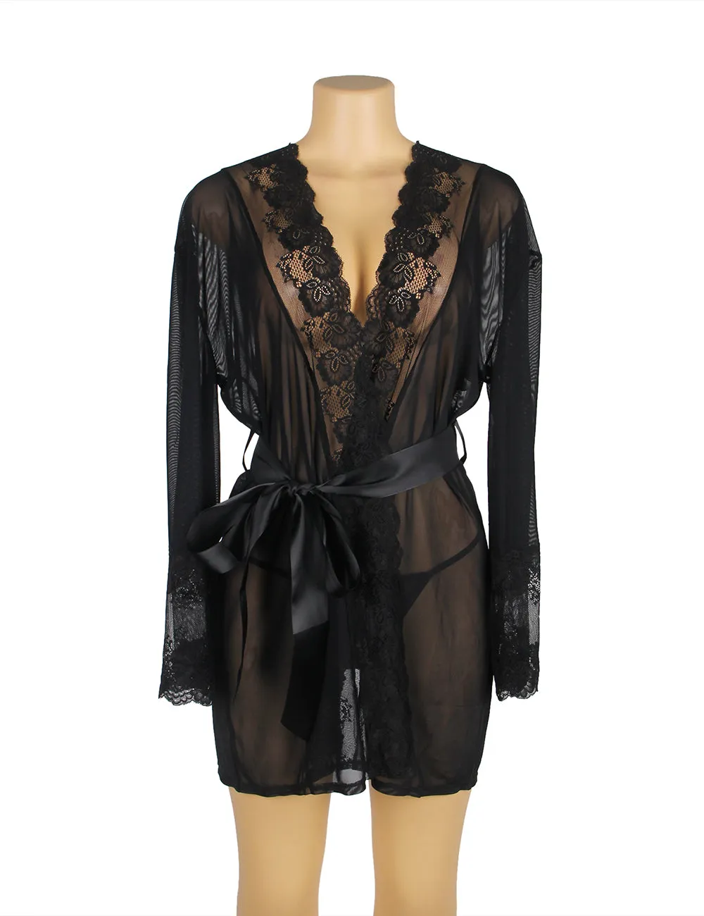 LACE AND MESH ROBE EGYPT WITH G-STRING