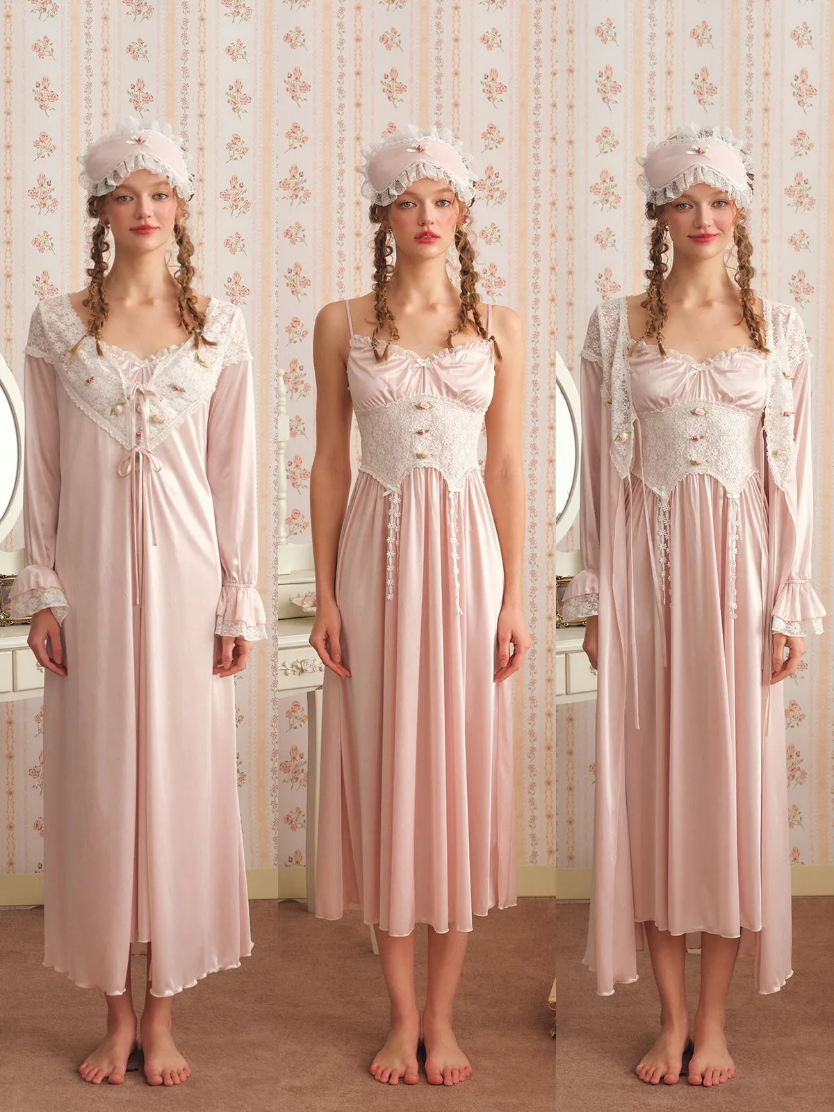 Lace Blooming Reverie Nightdress Set