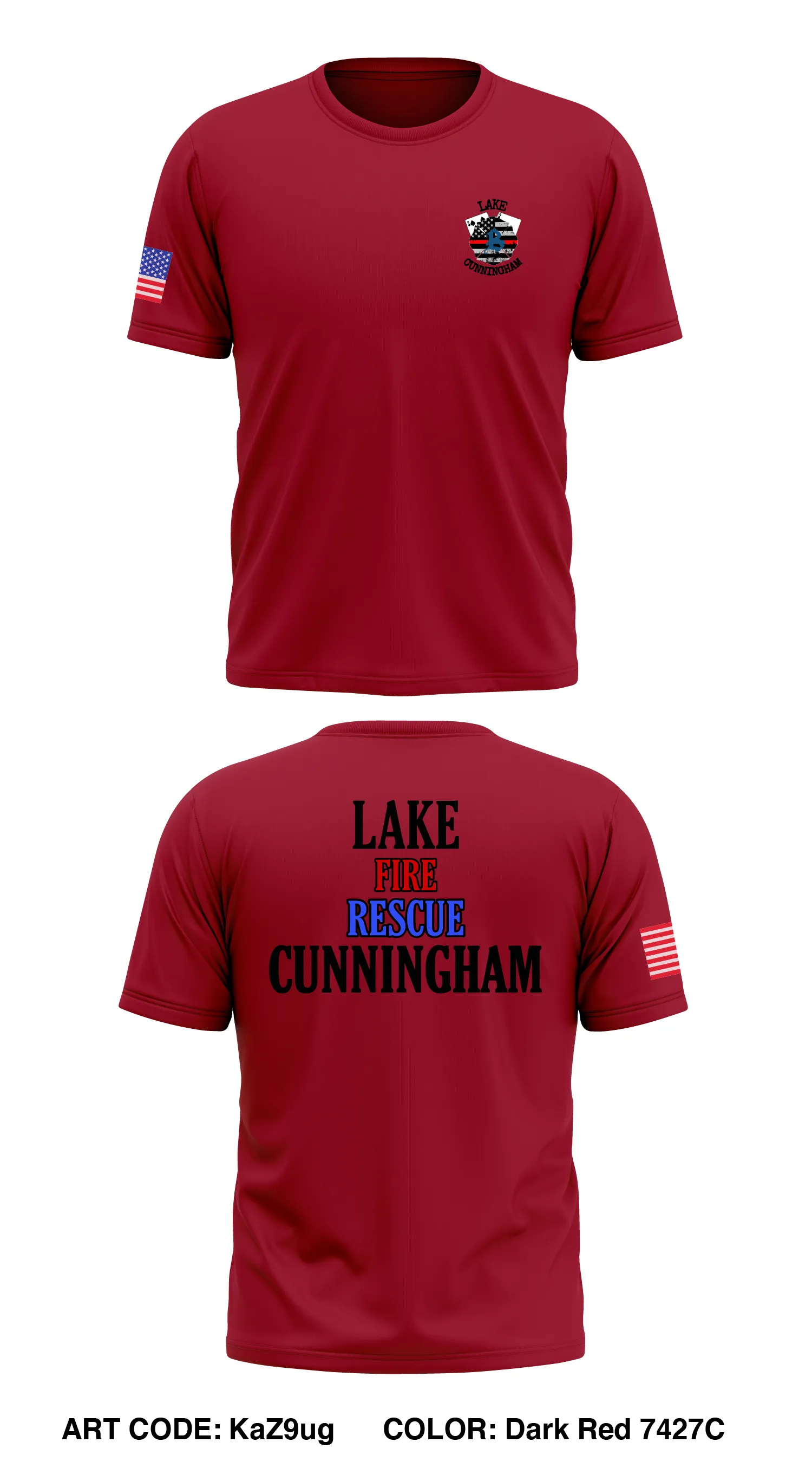 Lake Cunningham Fire Department Store 1 Core Men's SS Performance Tee - KaZ9ug