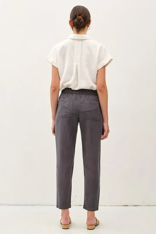 Lara Drawstring Tencel Ankle Pant