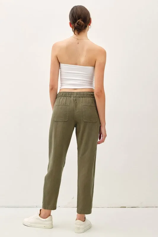 Lara Drawstring Tencel Ankle Pant