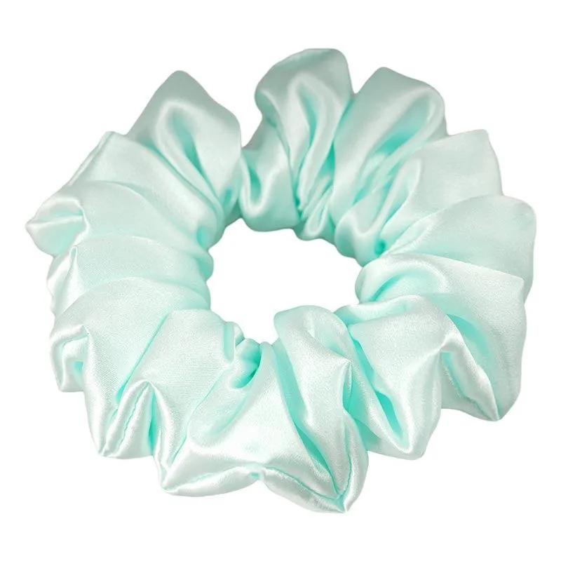 Large Silk Scrunchies Fluffy - Pale Blue