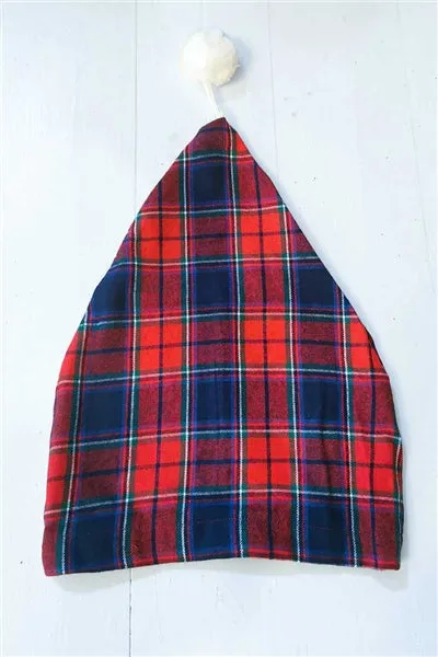 Lee Valley Cotton Flannel Nightcap - Red Navy Check (LV12)