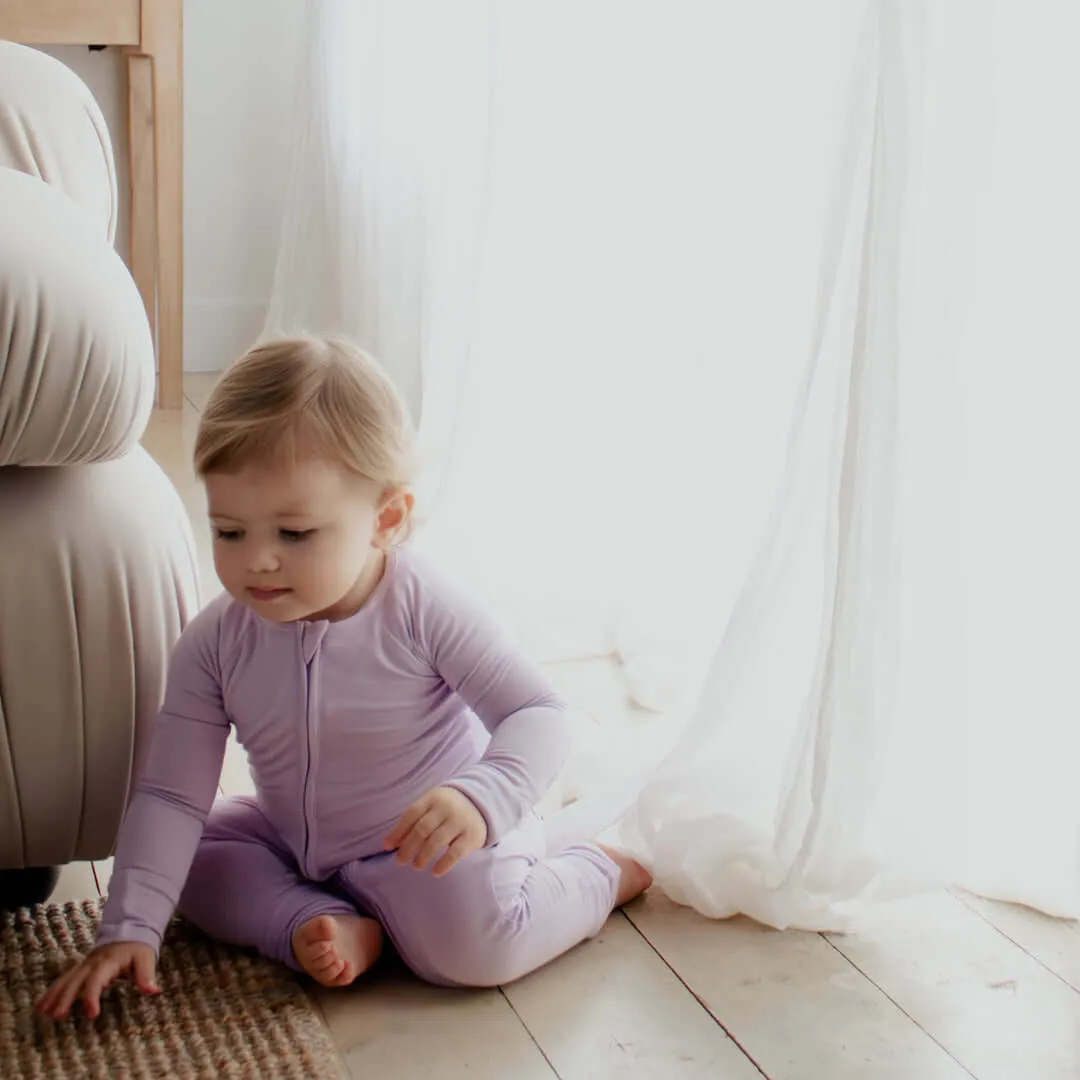 Lilac Bamboo Convertible Zippered Sleeper