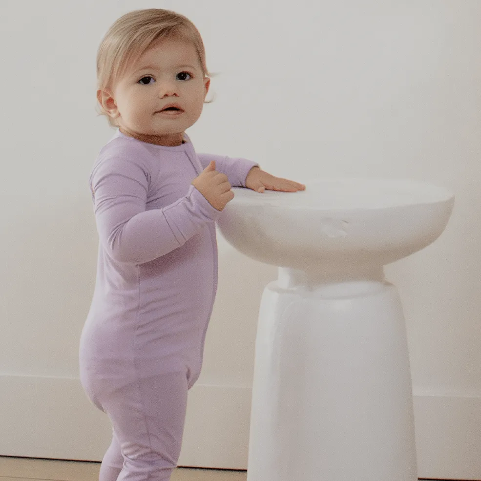 Lilac Bamboo Convertible Zippered Sleeper
