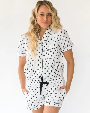 Lilly Classic Dots Women's Short Sleeve Shirt & Shorts Set