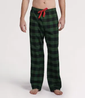Little Blue House Forest Green Plaid Men’s Flannel Pajama Pan