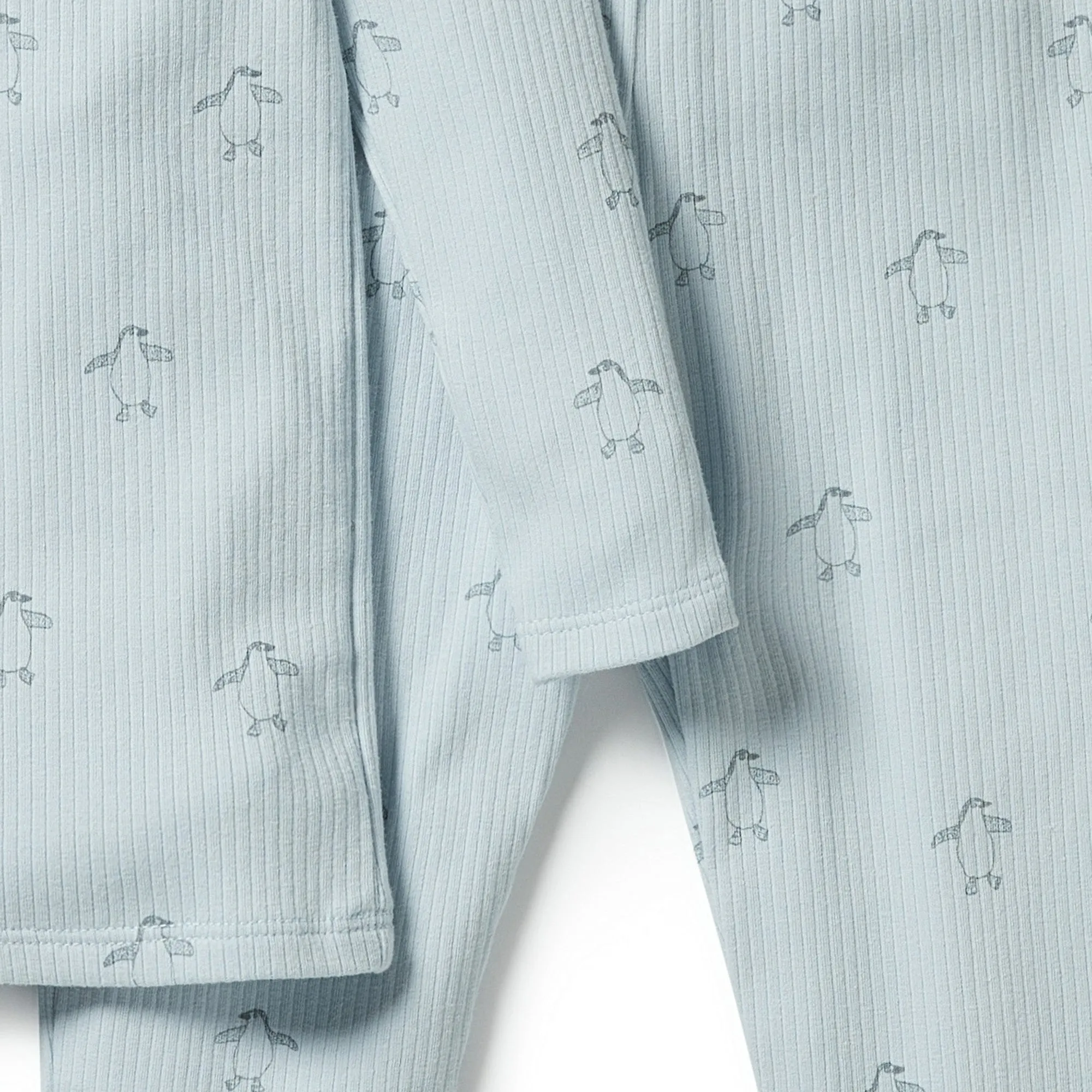 Little Penguin - Organic Rib Long Sleeve Pyjamas