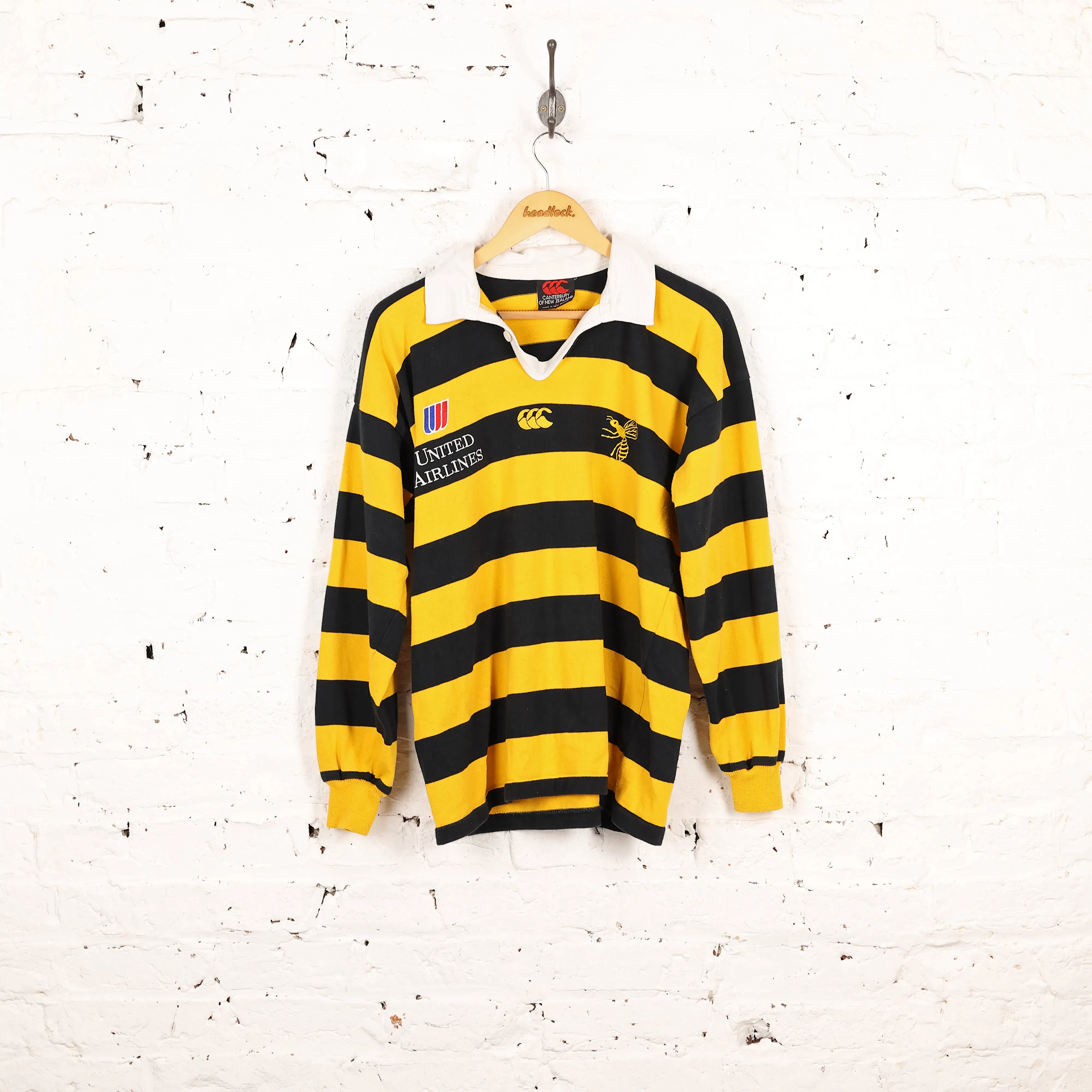 London Wasps Canterbury Rugby Shirt - Yellow/Black - L