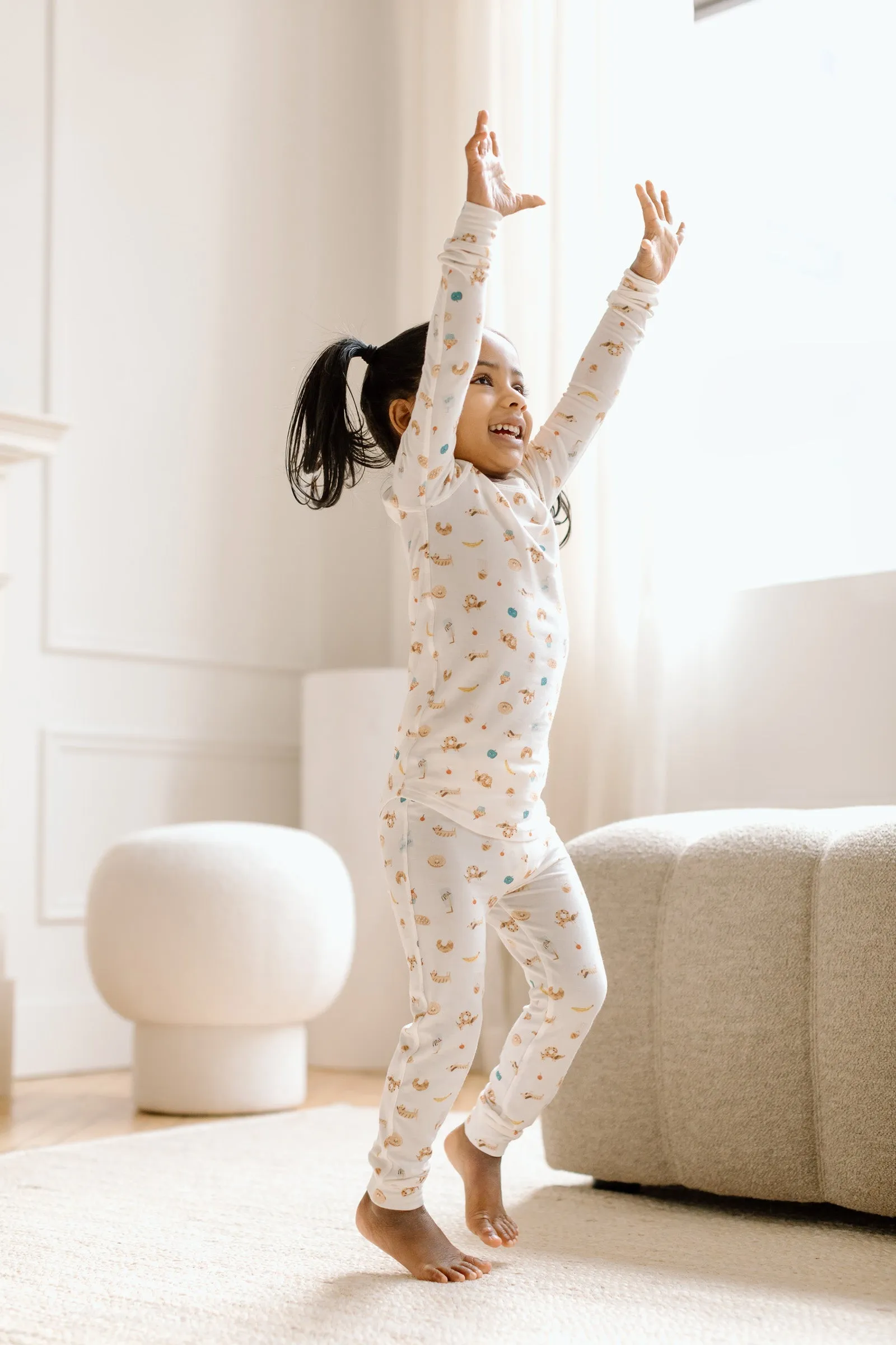 Long Sleeve Pajama Set - French Breakfast