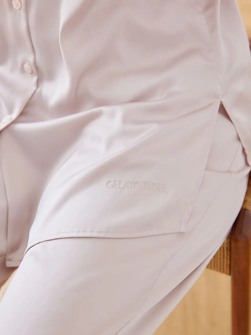 Long Sleeve Satin Sleepwear Blouse