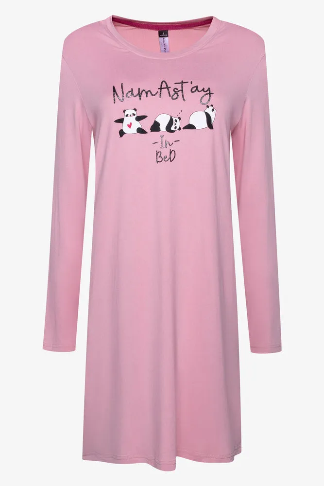 Long Sleeve Sleepshirt Pink