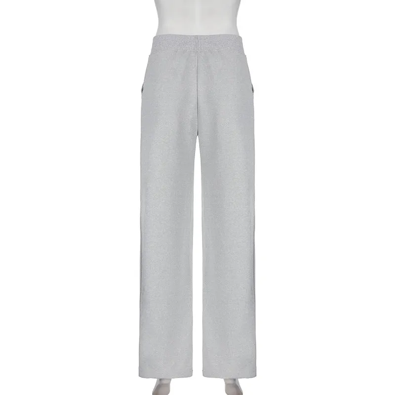 Loose Straight Leg Wide Leg Pants
