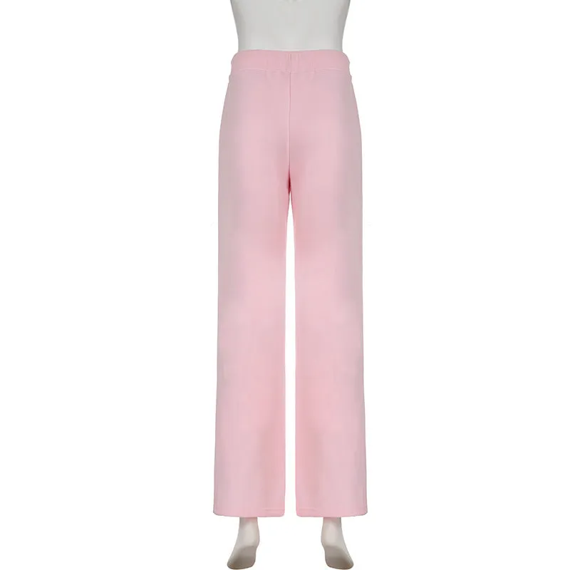 Loose Straight Leg Wide Leg Pants