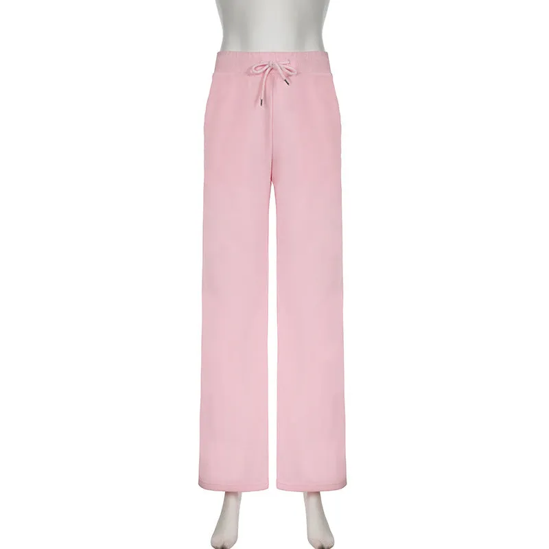 Loose Straight Leg Wide Leg Pants