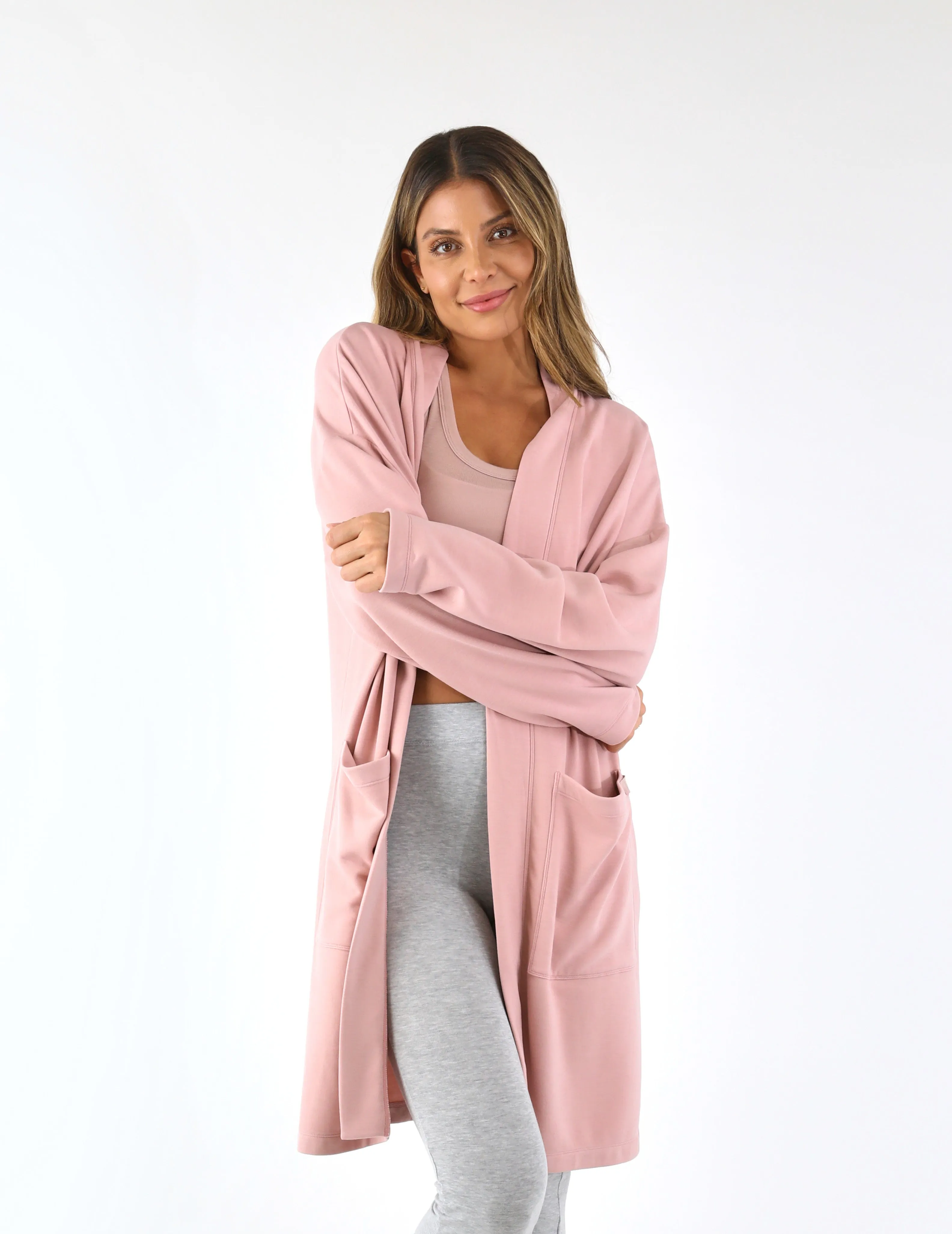 Luxury Cardigan: Adobe Rose