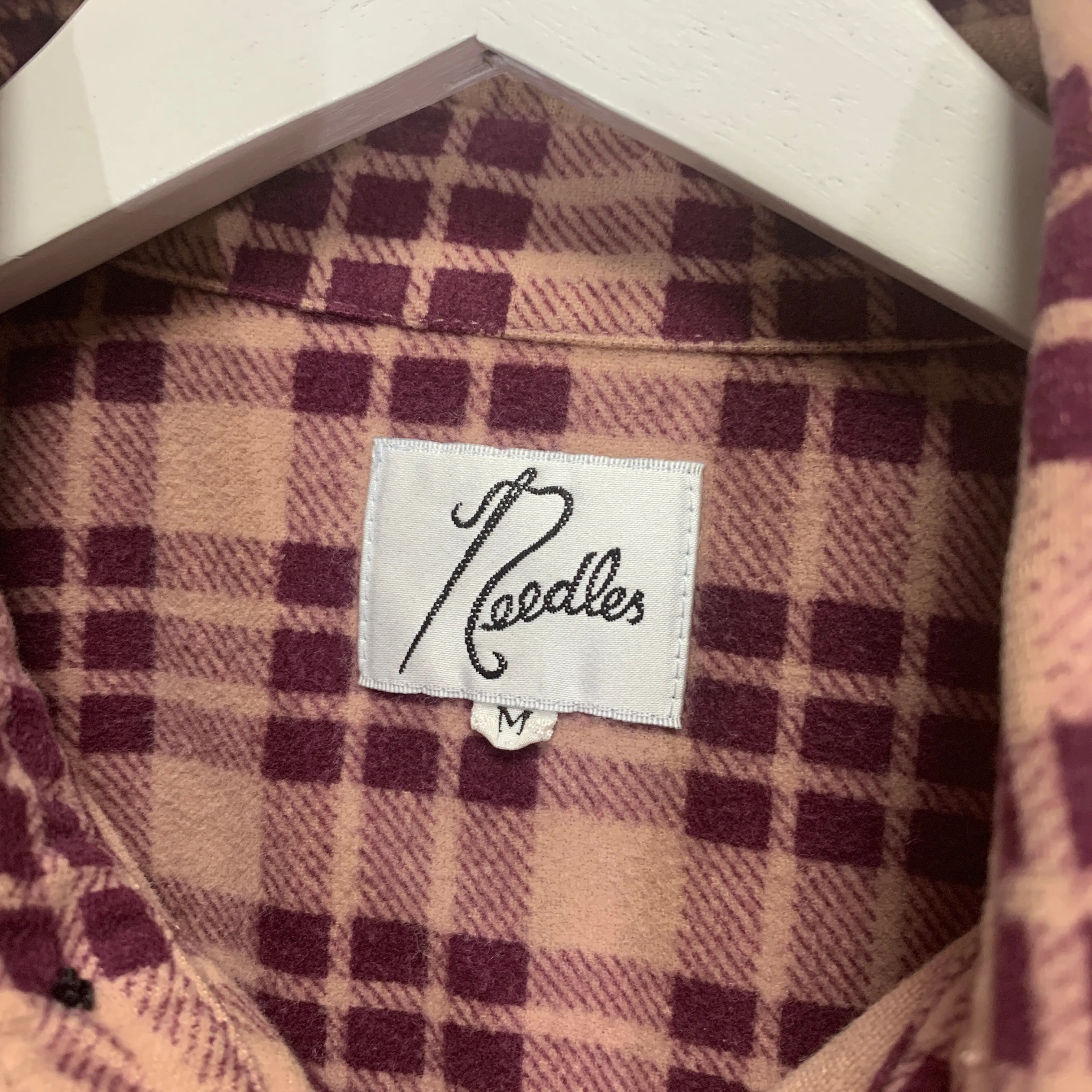 [M] Needles Plaid Flannel BD Shirt