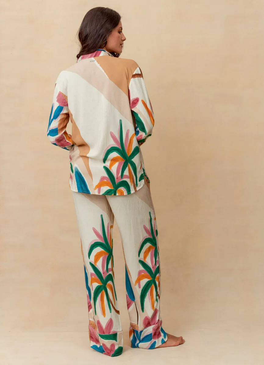 Maaji Almond Bay Dandelion Long Sleeve Pant Set