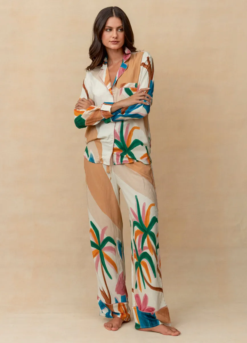 Maaji Almond Bay Dandelion Long Sleeve Pant Set