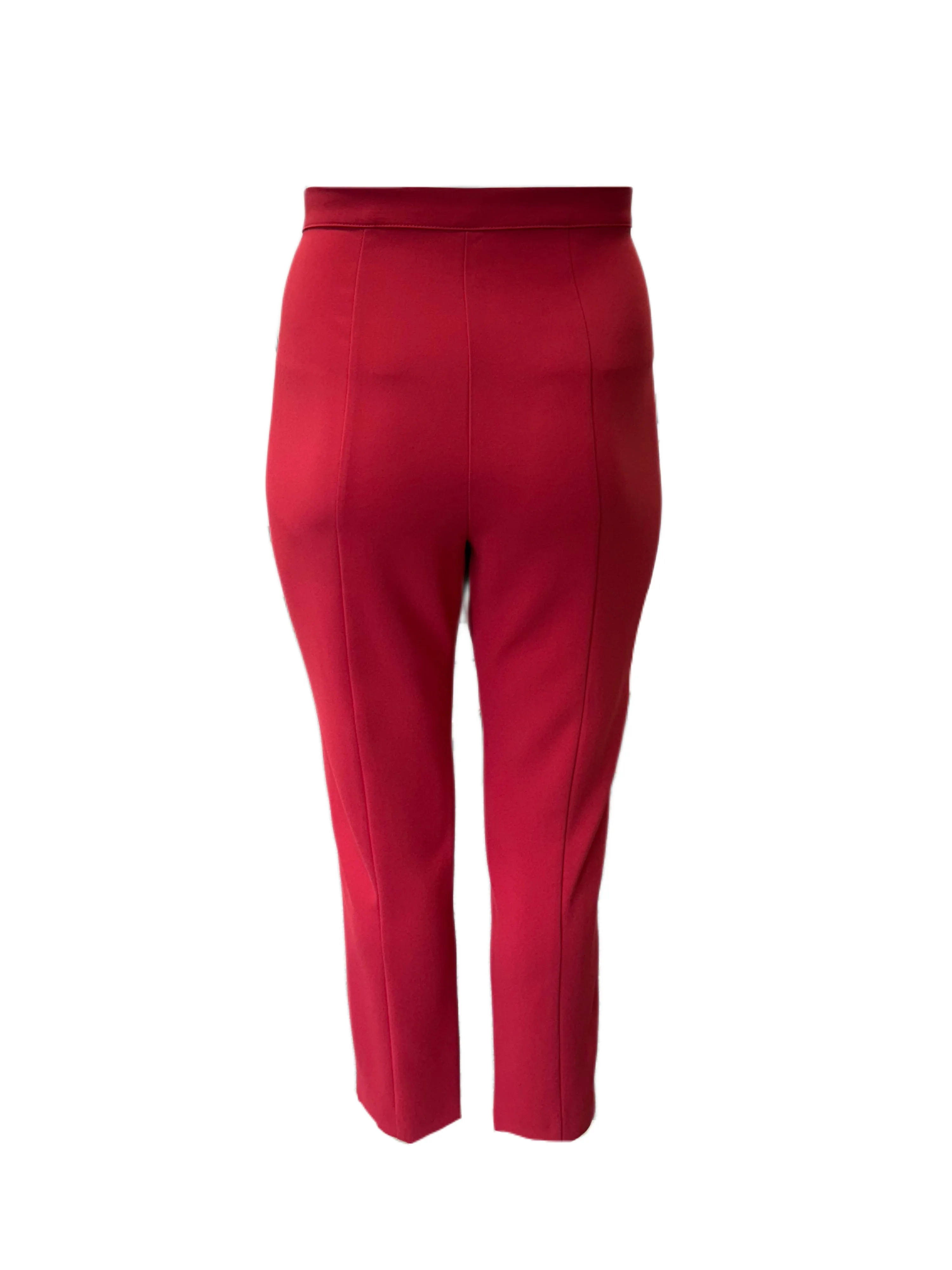 Marina Rinaldi Women's Red Radici Straight Leg Pants NWT