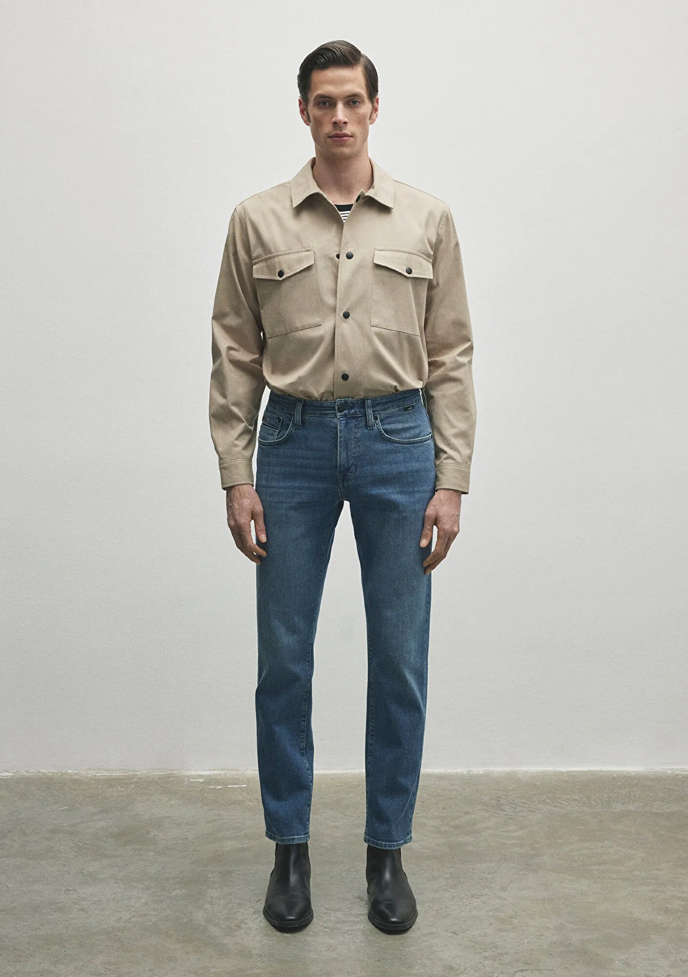 Martin Light Shaded Mavi Black Jean Pants