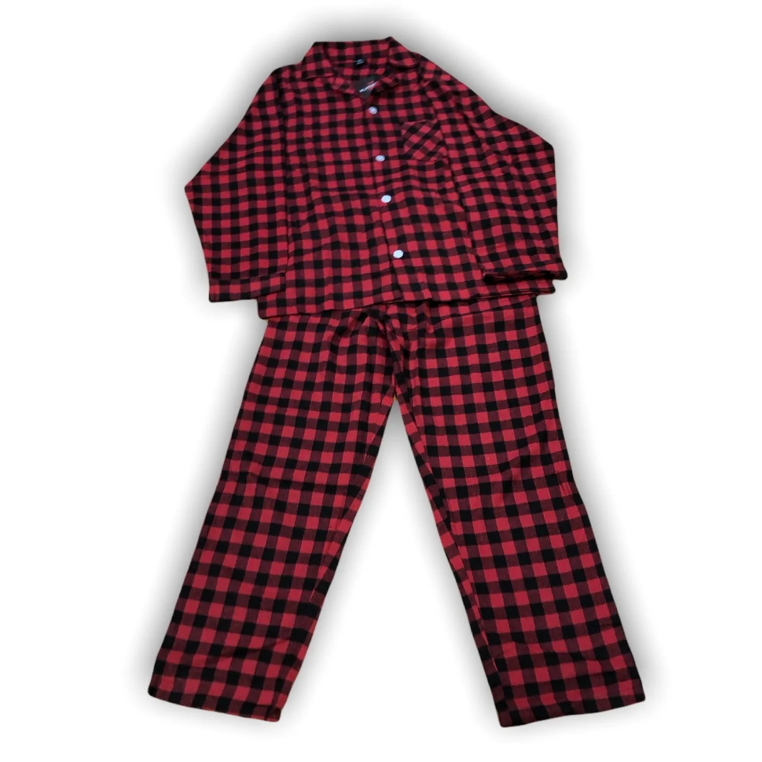 Men's 100% Cotton Flannel Plaid Pajama Sets