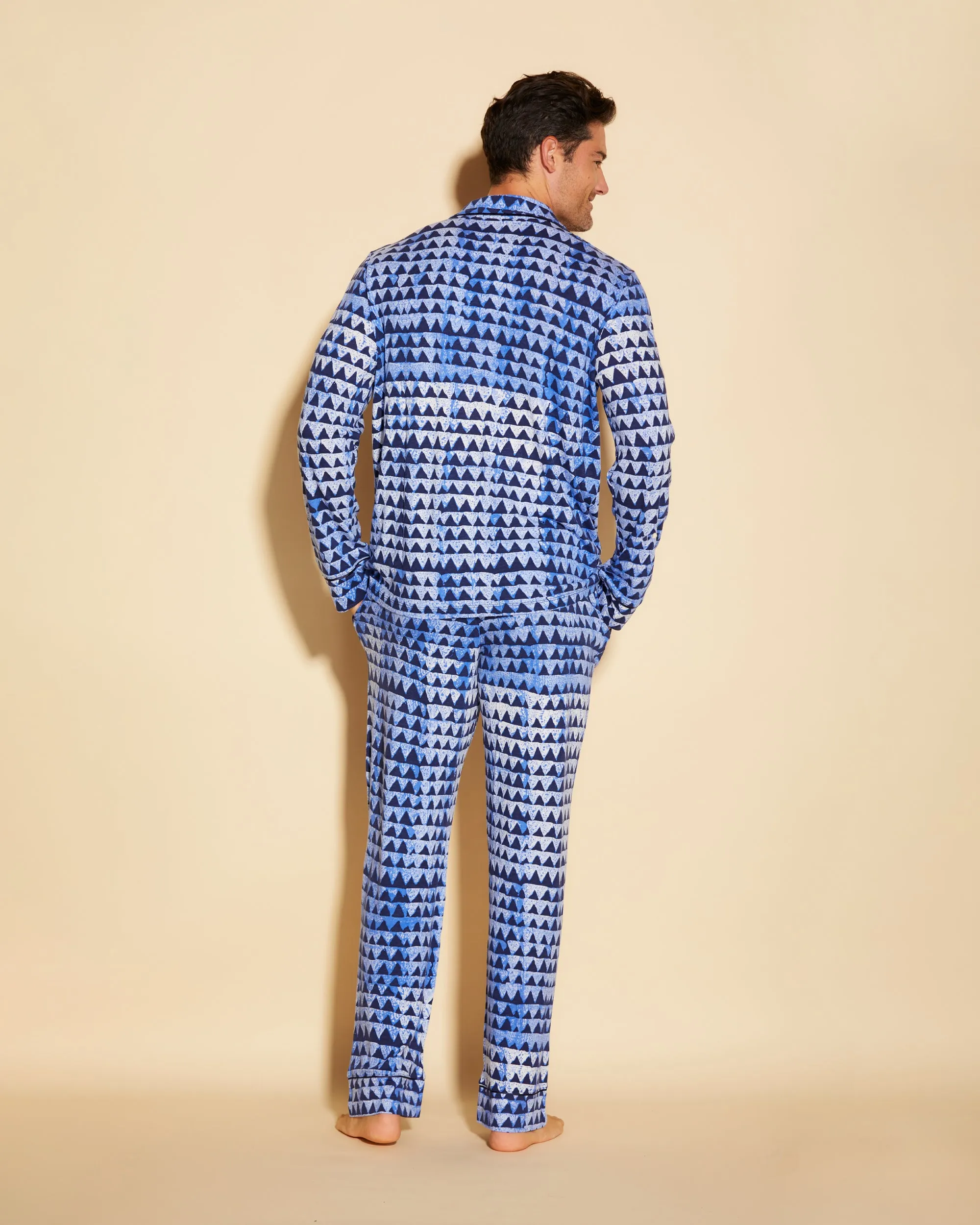 Men's Classic Long Sleeve Top & Pant Pajama Set