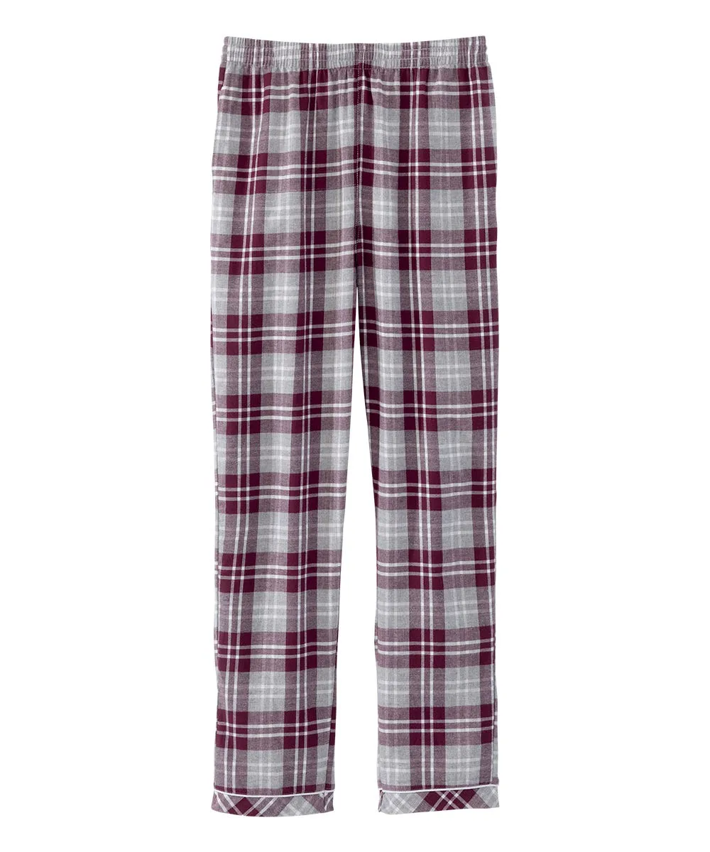 Men's Open Back Top & Pull-On Pant Flannel Pajama Set
