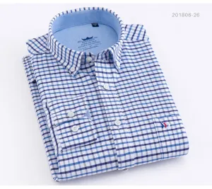 Men's Plaid Cotton Dress Shirt