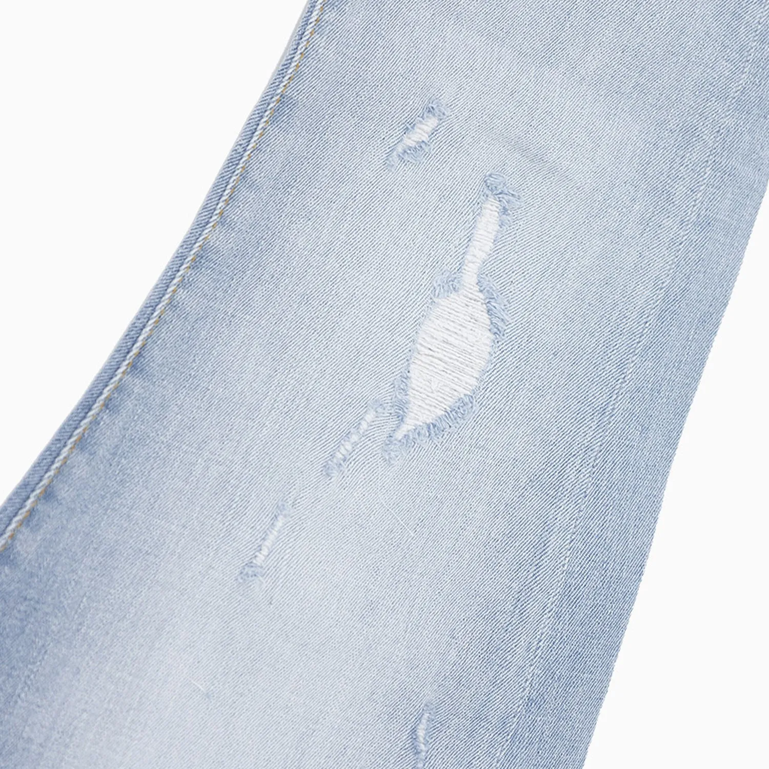 Men's Ribbed Light Blue Slim Denim Pant