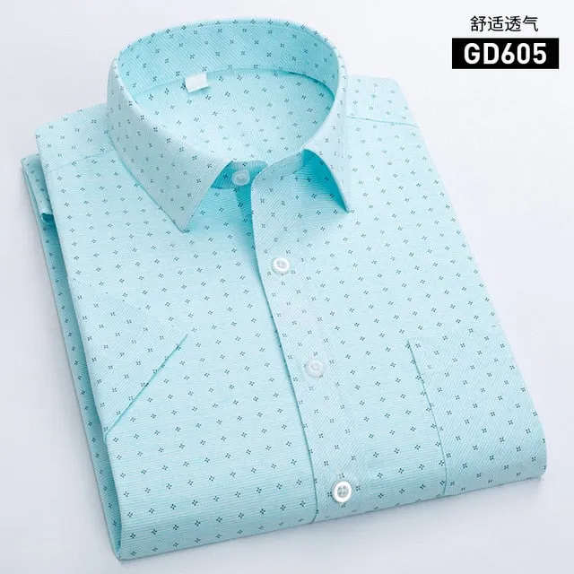 Men's Short Sleeve Business Casual Shirt