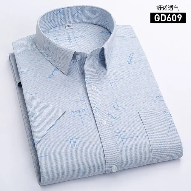 Men's Short Sleeve Business Casual Shirt