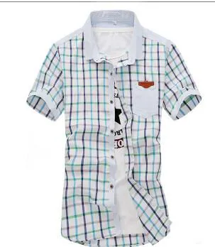 Men's Turn Down Collar Striped Shirt