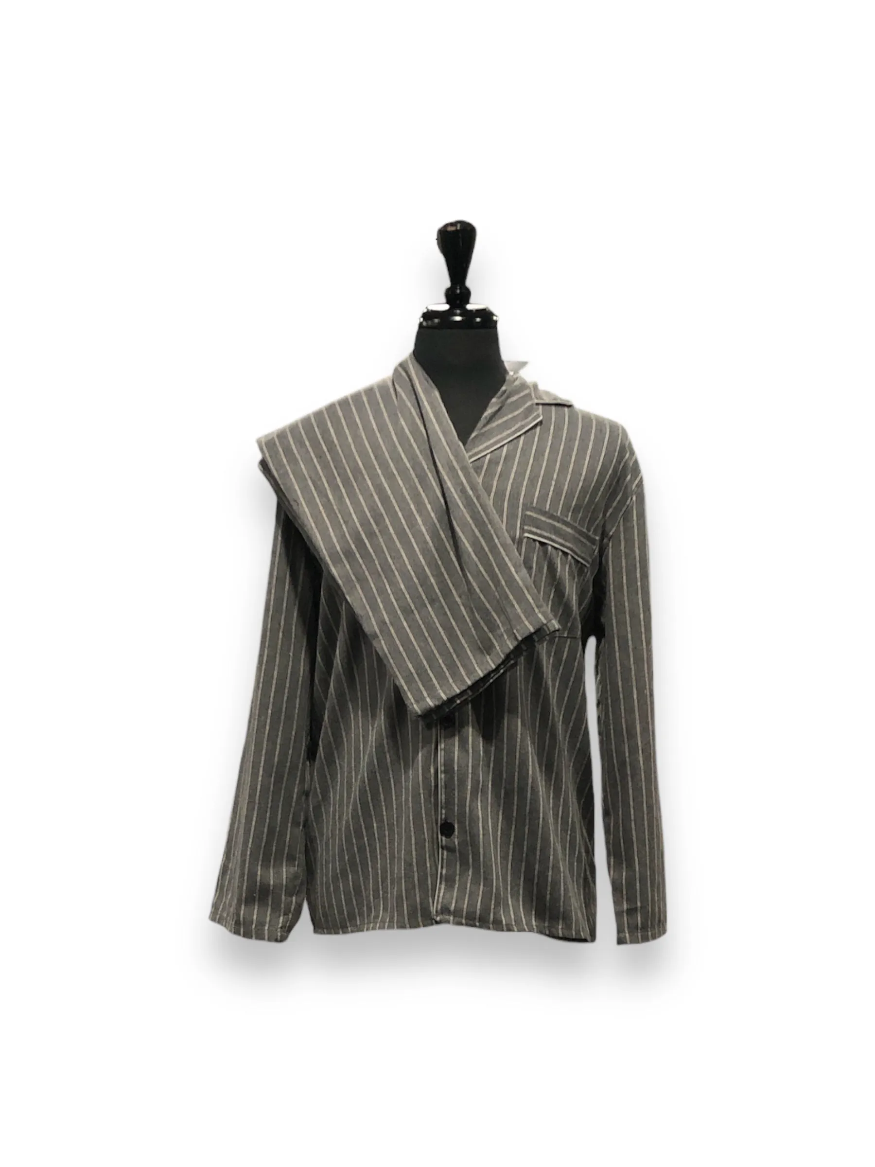 Men's Two Piece Flannel Pajama Set with Matching Bottoms