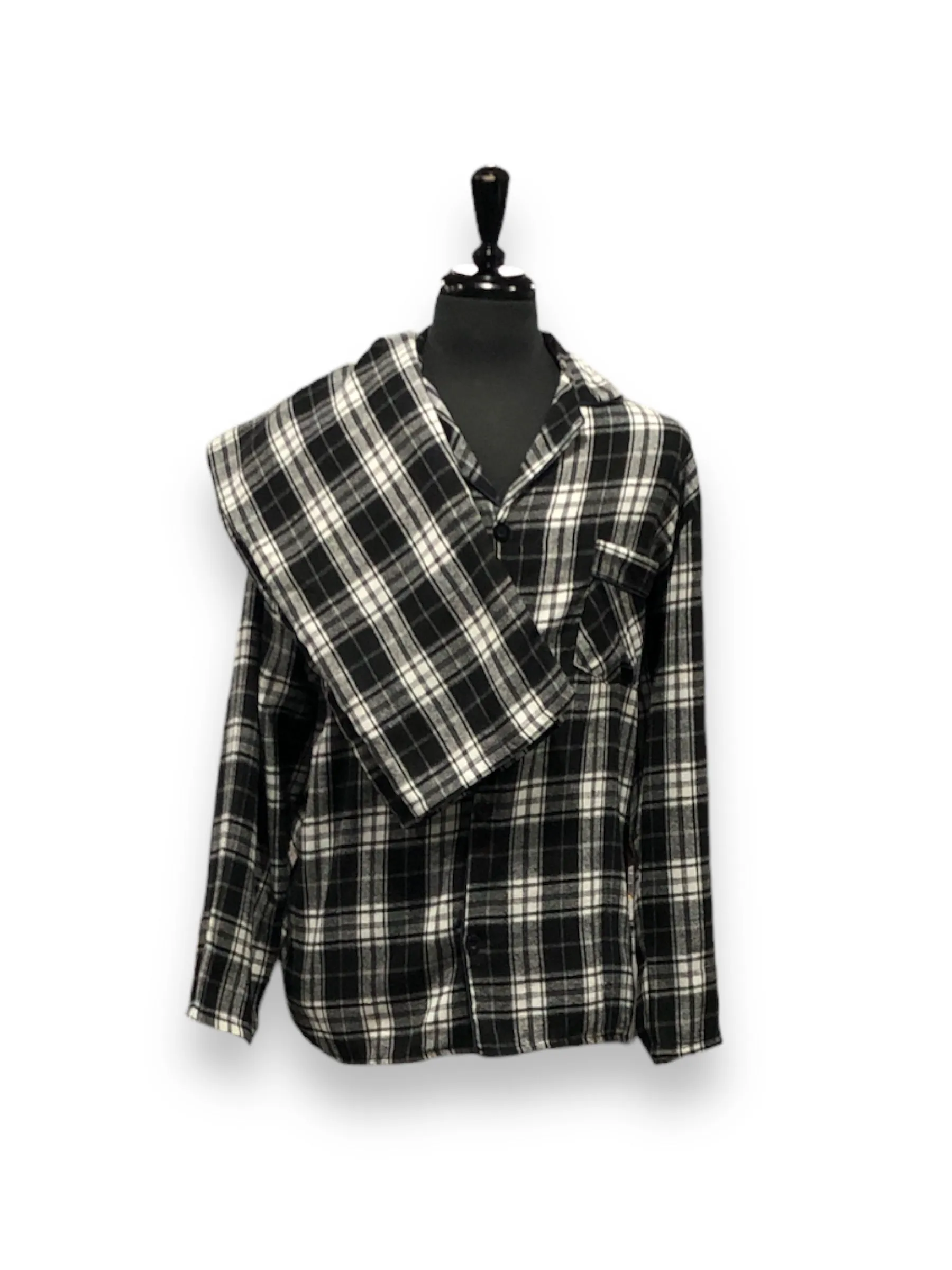 Men's Two Piece Flannel Pajama Set with Matching Bottoms