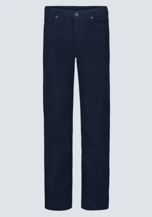 Mid Rise Straight Mary Women's Pants, Rinse Washed Navy - BL16007