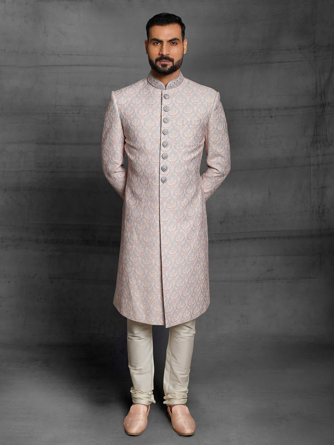 Modern Ivory Sherwani for Men