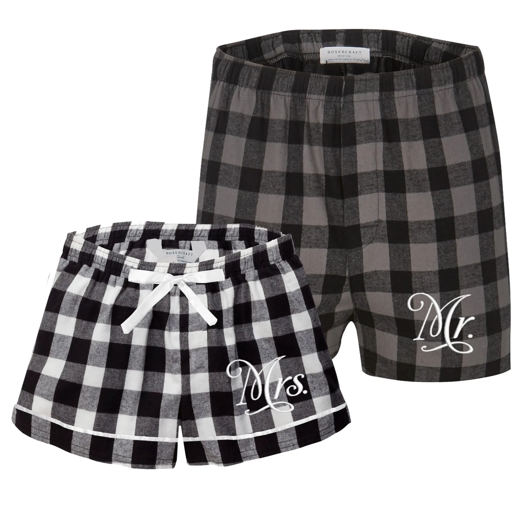 Mr. and Mrs. Flannel Boxer Set