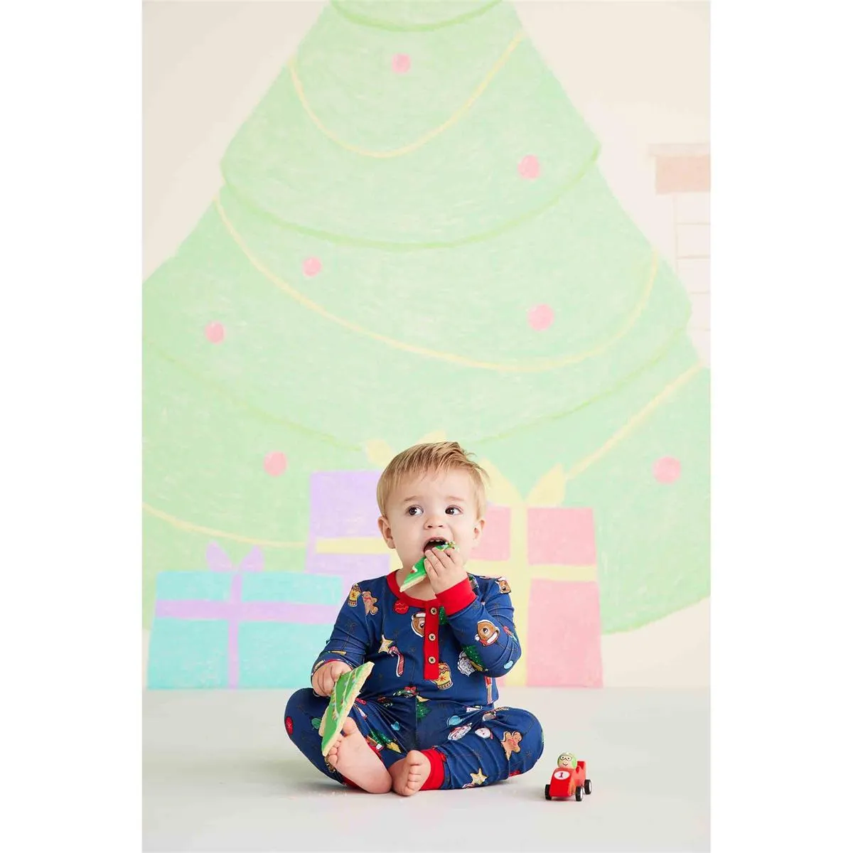 Mud Pie Navy Ornament Pajama Set