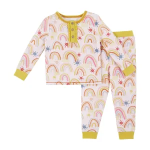 Mud Pie Rainbow Pajama Set