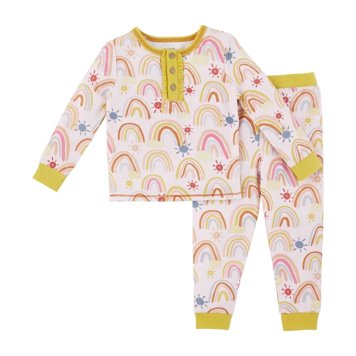 Mud Pie Rainbow Pajama Set
