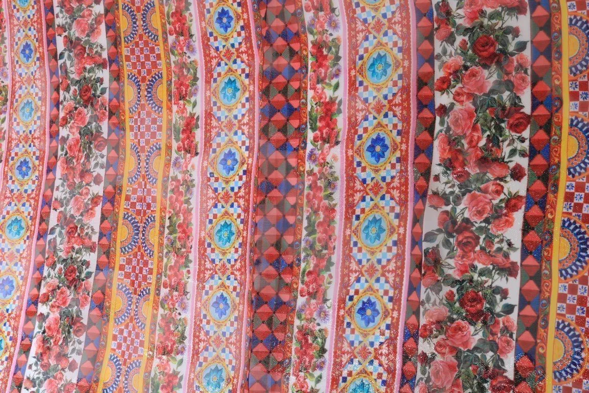 Multicolor Carretto Print Silk Scarf