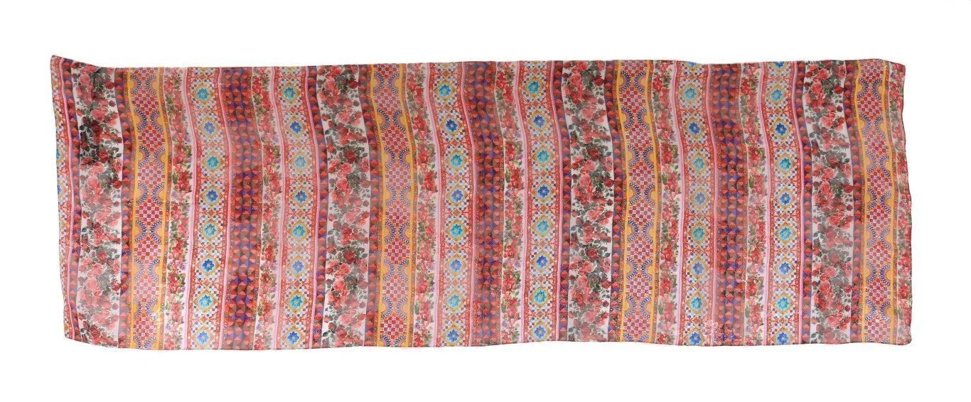 Multicolor Carretto Print Silk Scarf