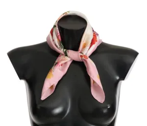 Multicolor Floral Silk Scarf